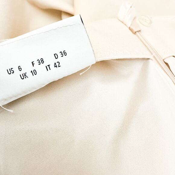 Akris Punto Light Brown Cream Nude Pencil Skirt Mint Size 6 - Picture 4 of 7